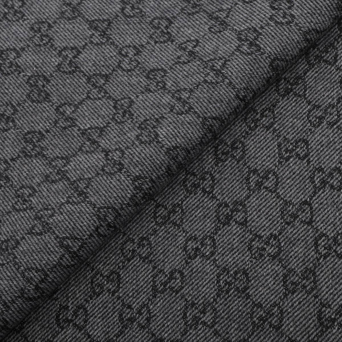 Gucci Wool GG Jacquard Scarf  Black x Gray