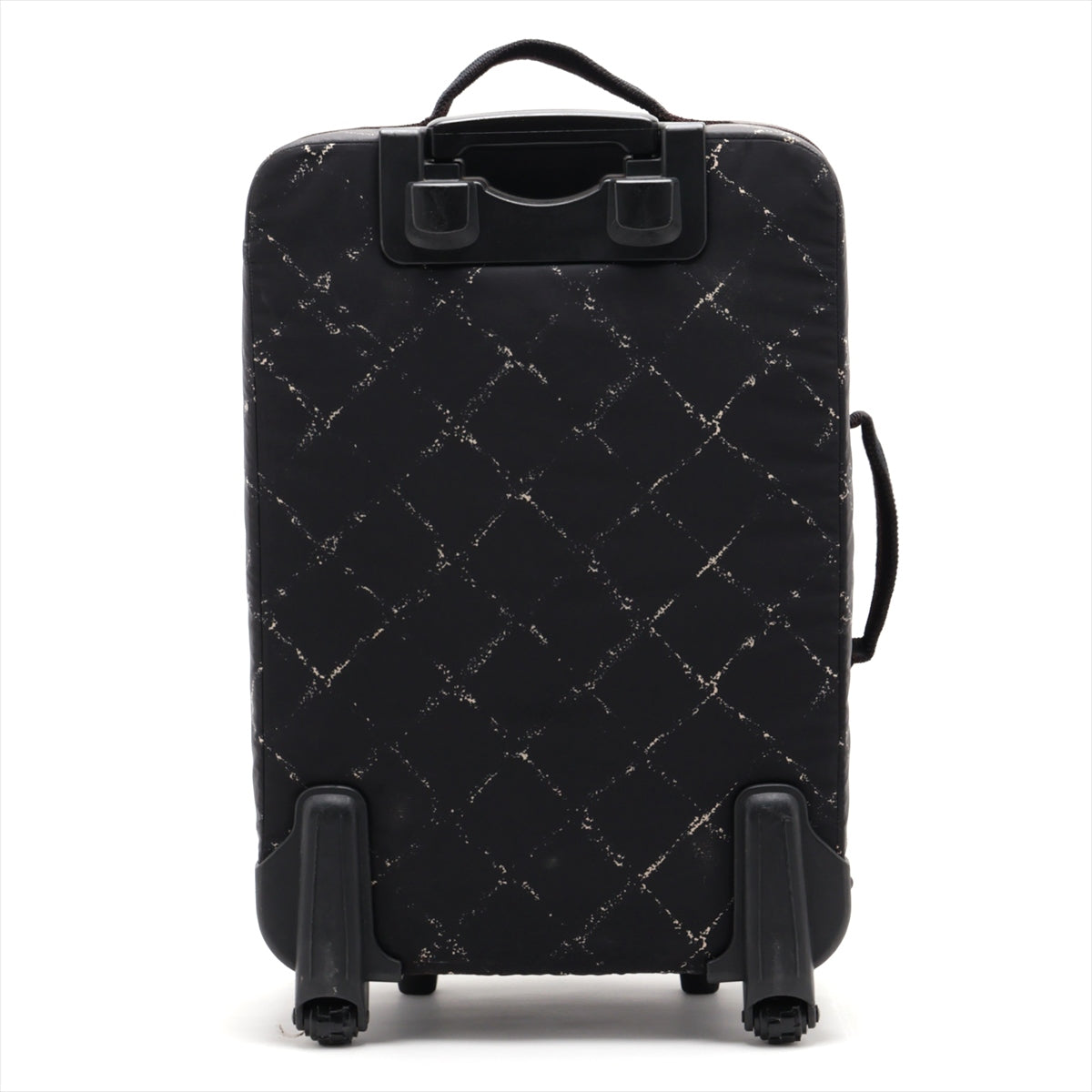 Chanel Vintage Matelasse Travel Line Nylon Suitcase Black