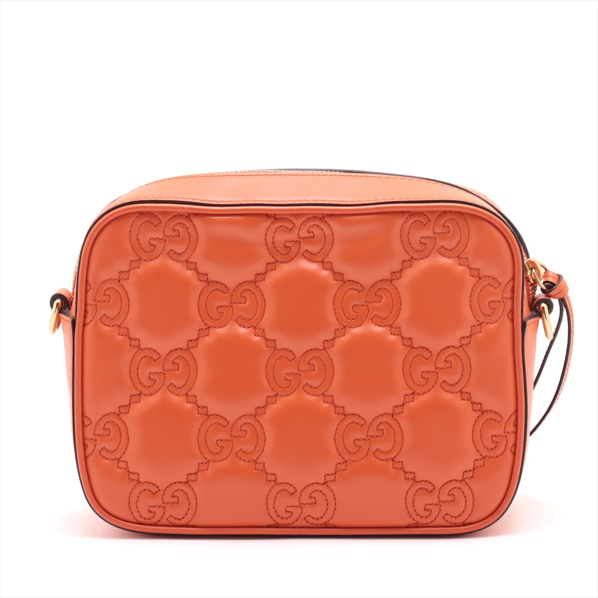 Gucci GG Matelasse Leather Two-Way Crossbody Bag Orange