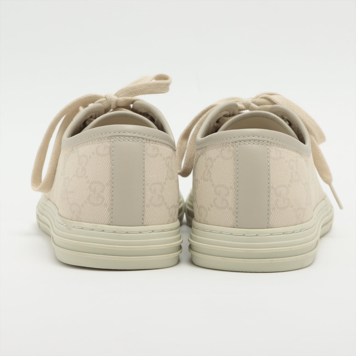 Gucci GG Canvas & Leather Sneakers Cream