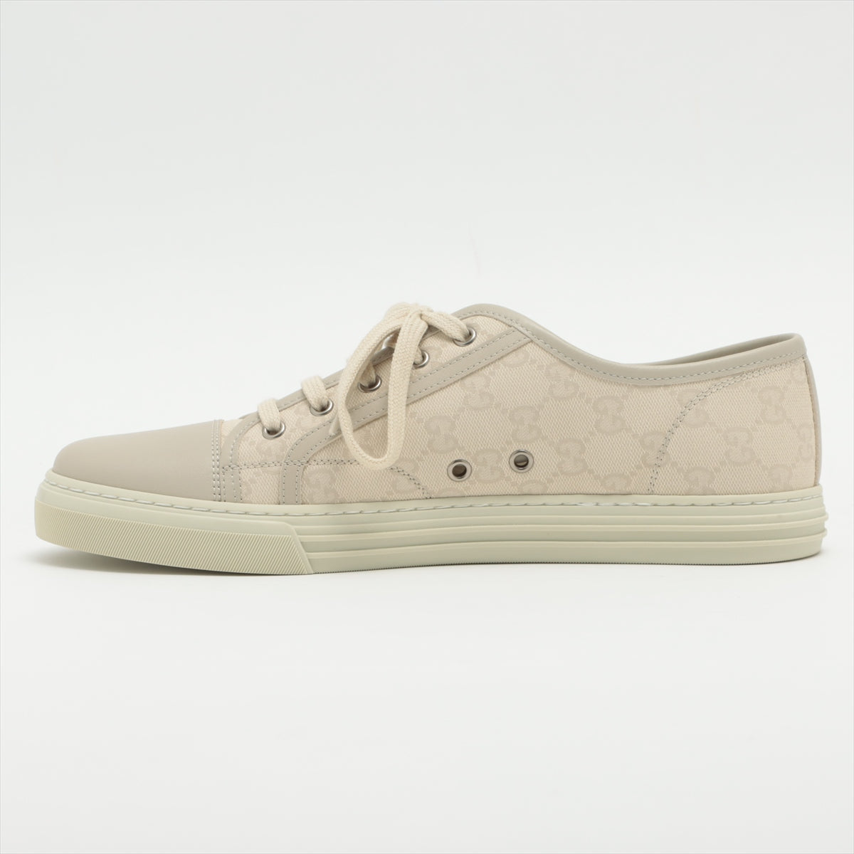 Gucci GG Canvas & Leather Sneakers Cream