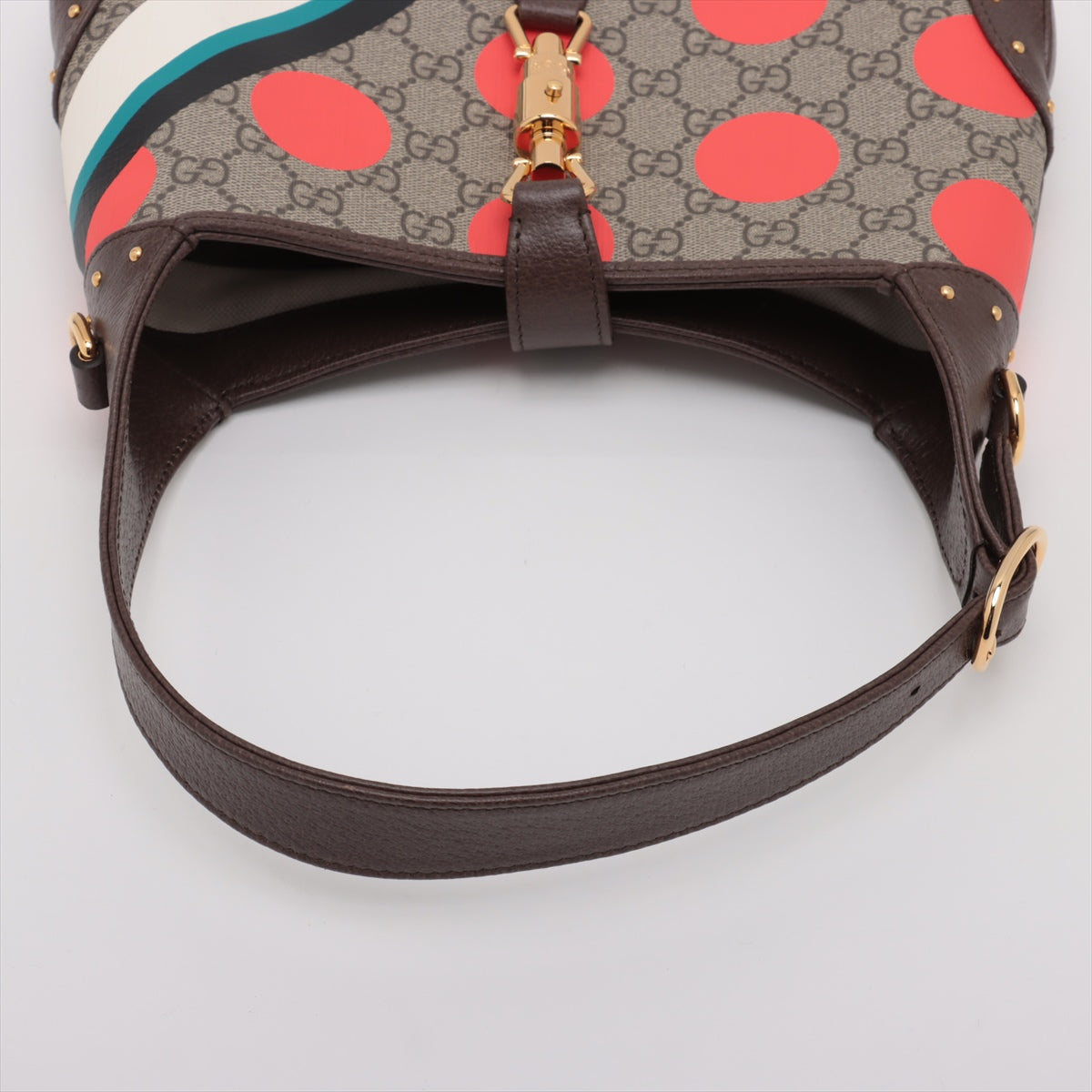 Gucci GG Supreme Leather Two-Way Polkadots Jackie Bag