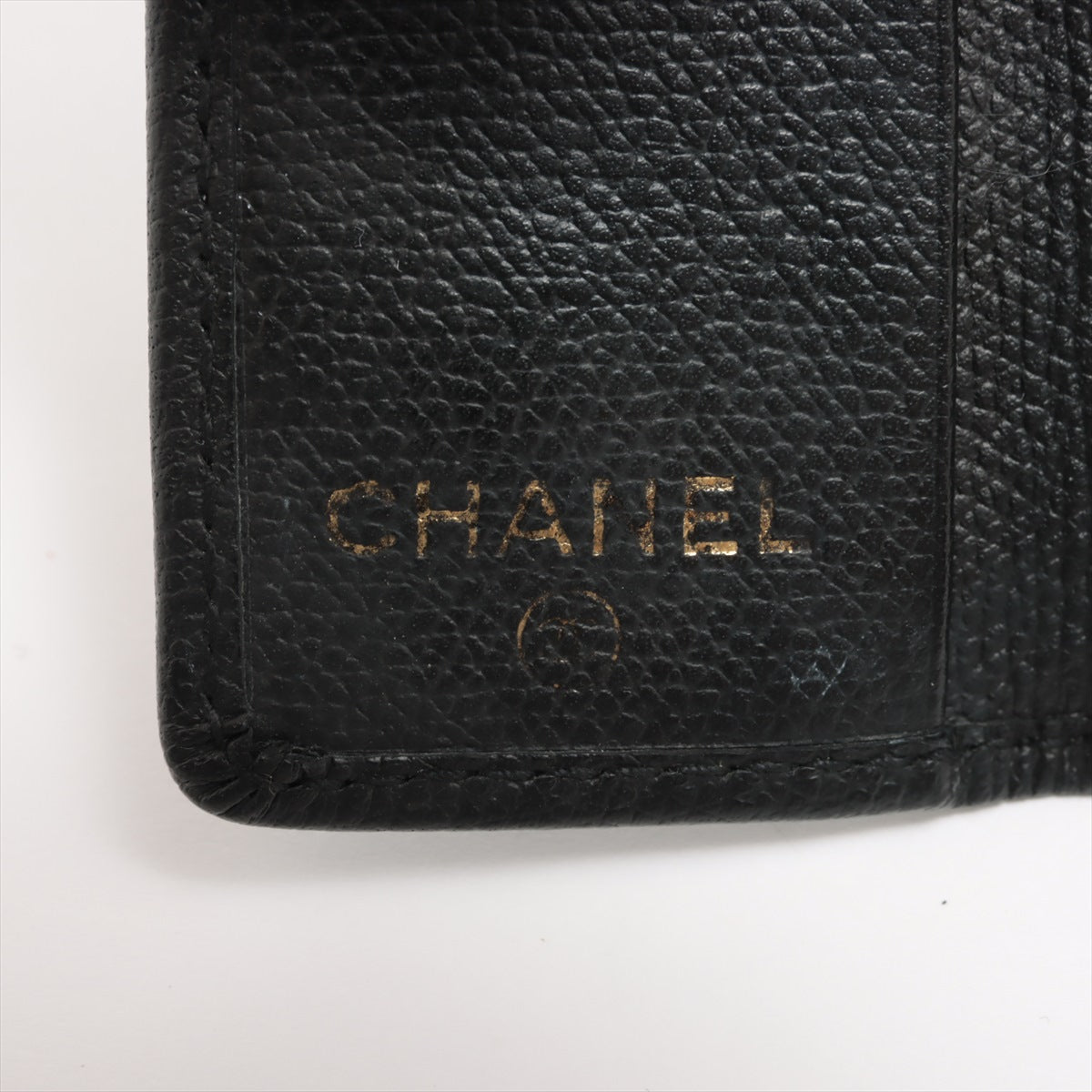 Chanel Coco Button Leather Key Case Black