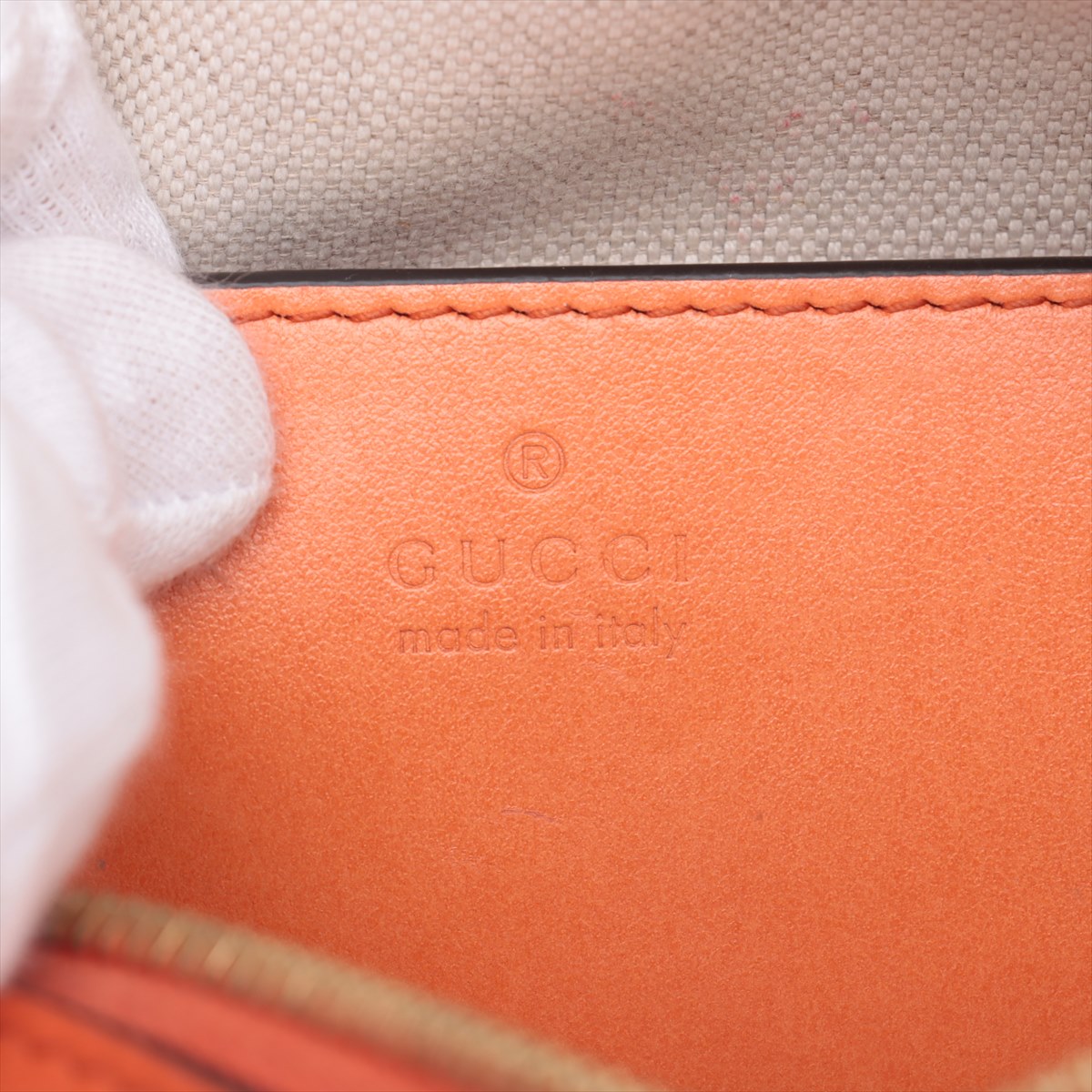 Gucci GG Matelasse Leather Two-Way Crossbody Bag Orange